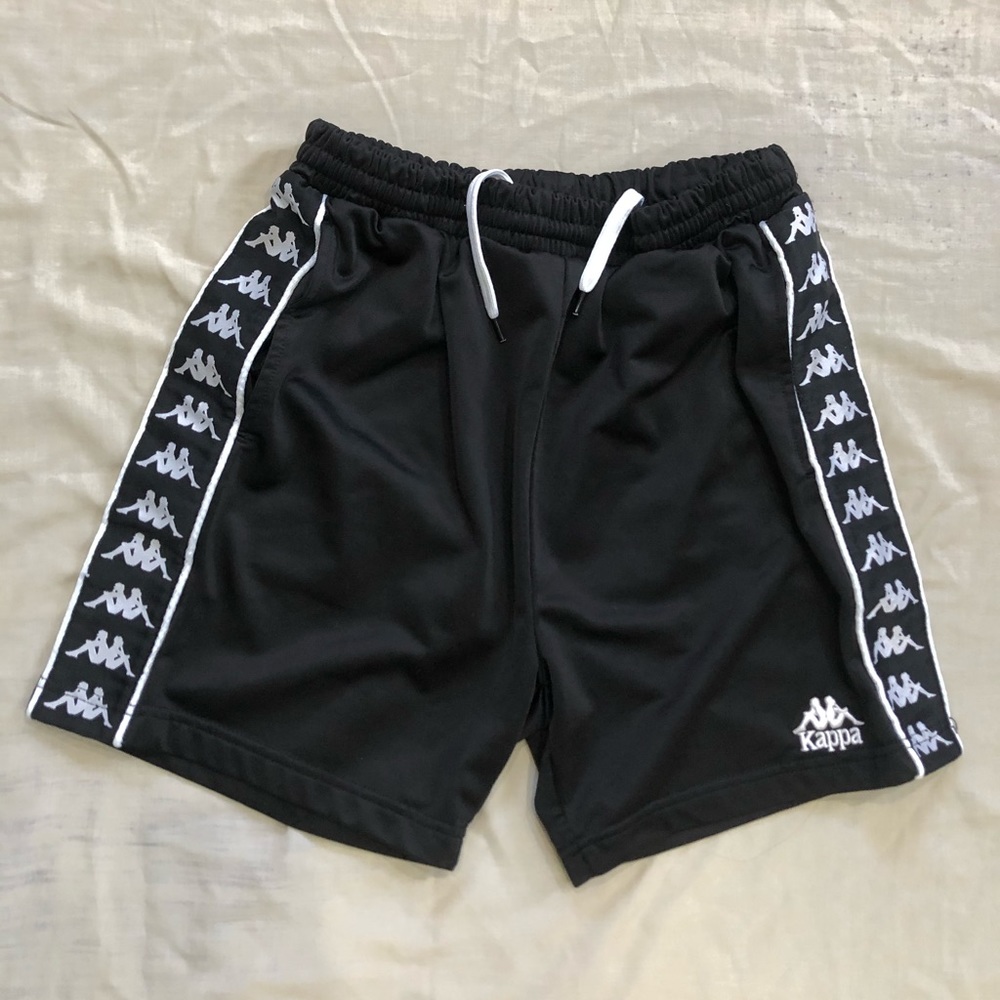 Kappa Shorts Black White Drawstrings